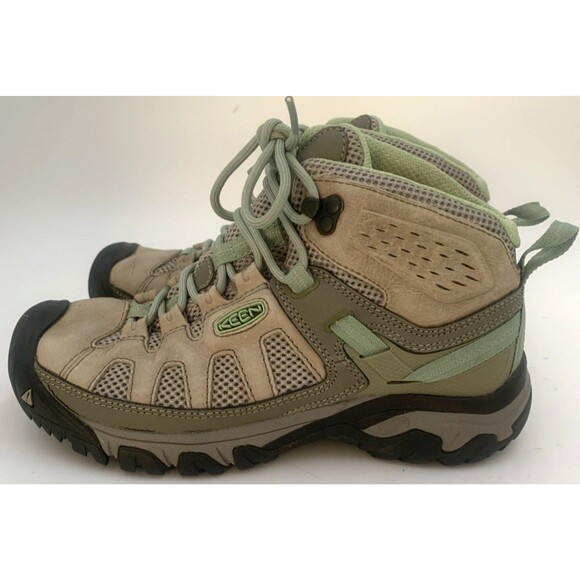 Keen Targhee Vent Mid Women’s Size 7.5 |Fumo/Quiet Green| Hiking Shoes Outdoors - Picture 5 of 12